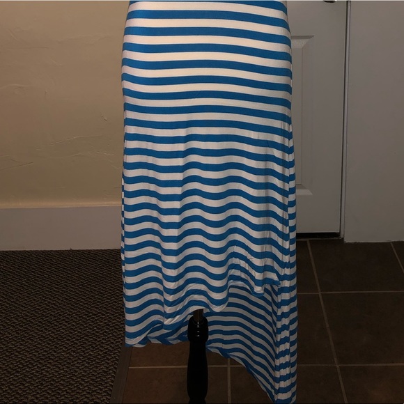Michael Kors Blue Striped Maxi Dress Size Medium - Picture 4 of 4